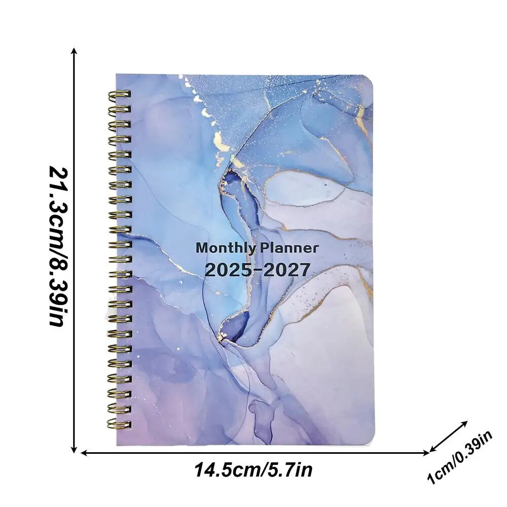 Yearly Planner 2025-2027 3 Year Monthly Planner Calendar Planner Daily Notebook