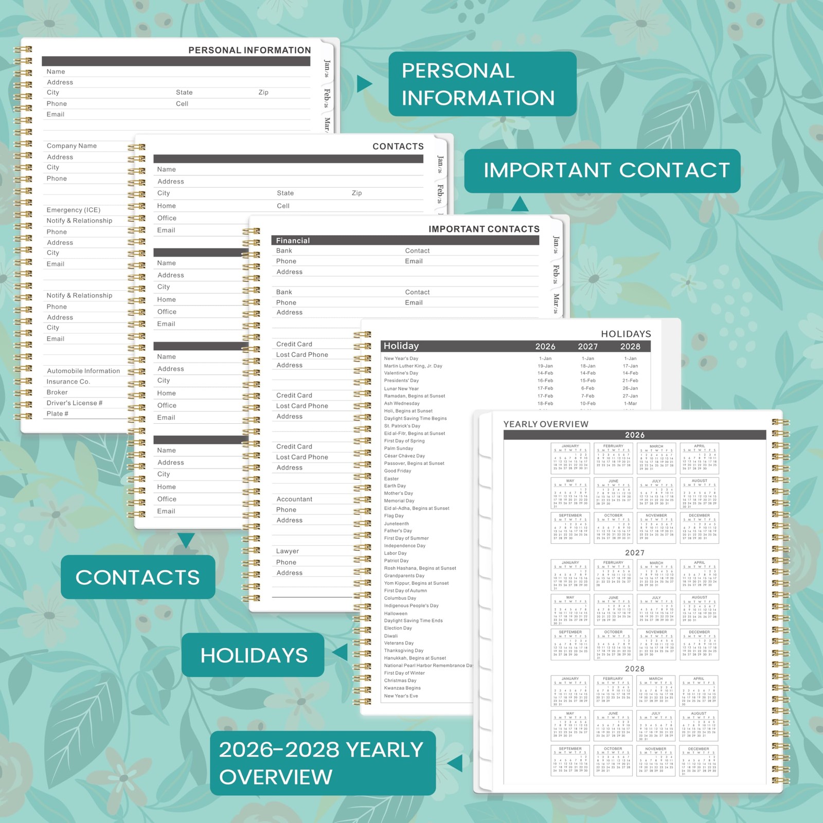2026-2027 Monthly Planner/Calendar – JAN 2026 to DEC 2027, 2 Year Planner With