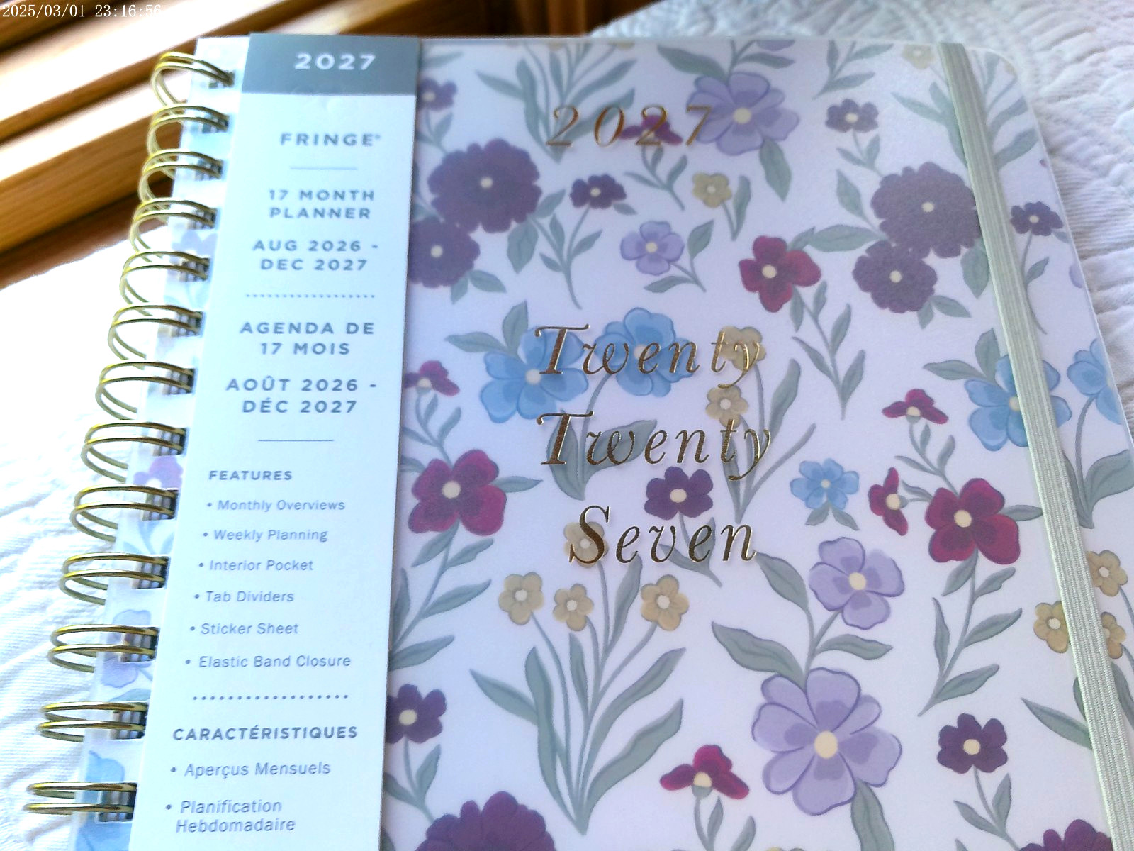 FRINGE STUDIO 17 MONTH PLANNER WILDFLOWERS AUG 2026 THRO DEC 2027 TABS SPIRAL