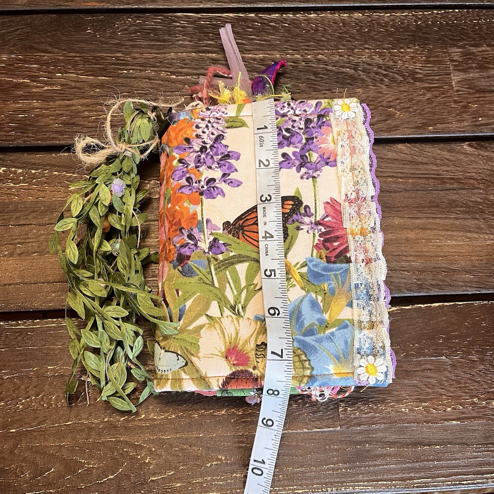 Butterfly Junk Journal Faith Floral Nature Flowers Softcover Decorated 3 Sig