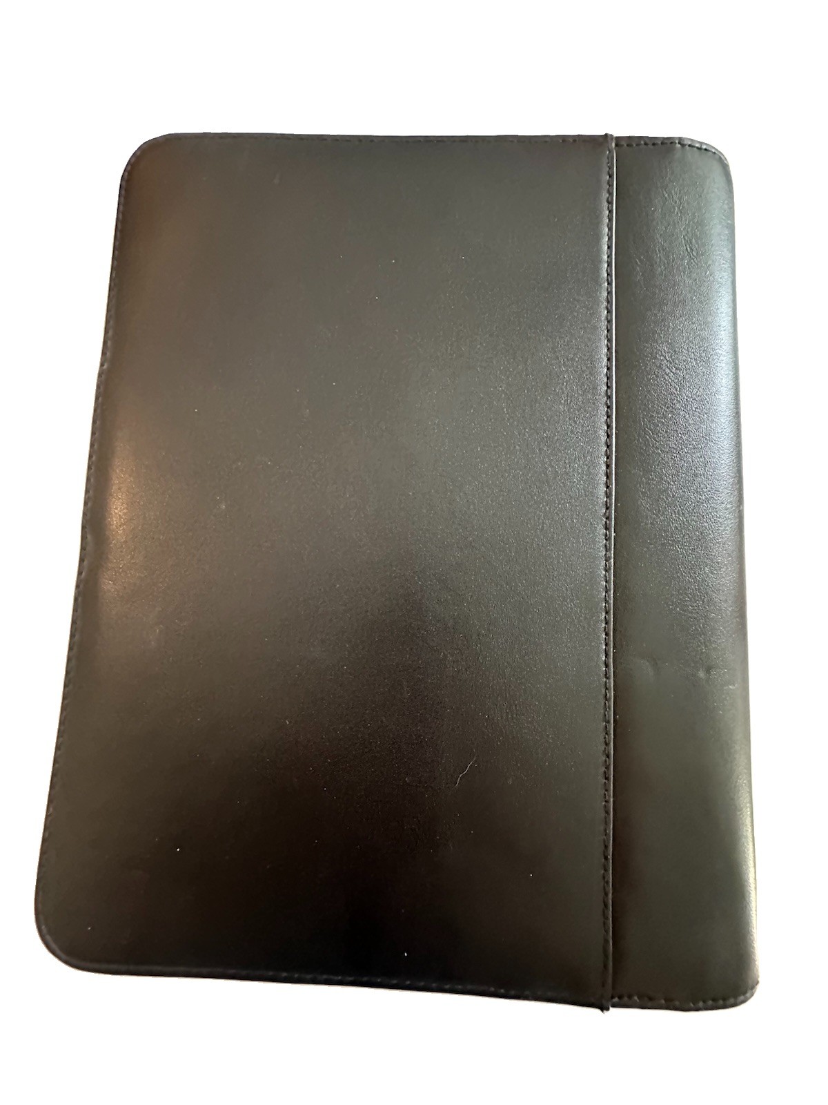 Vtg Franklin Covey Blk Full Grain Leather Planner Organizer 7 Ring Binder Zipper