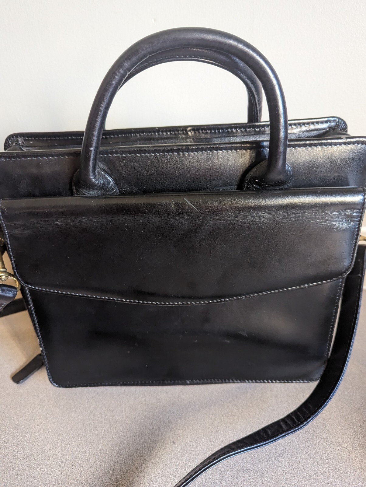 Vintage Franklin Covey Smooth Black Leather Zipper Classic Organizer Planner…
