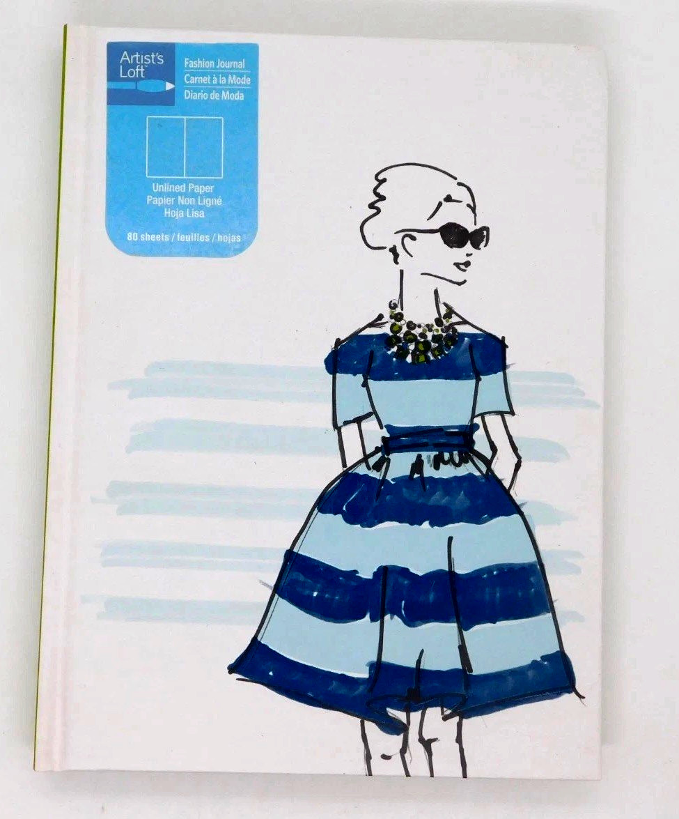 Artists Loft Fashion Journal Unlined Paper 80 Pages HB 8 x 6 x .75 Inches