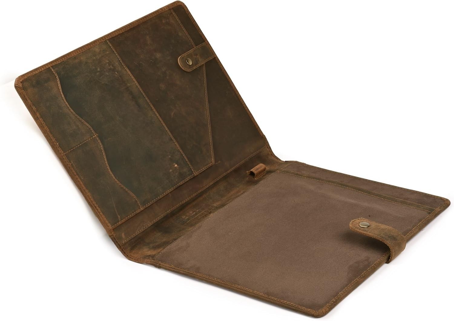 Leather Portfolio Professional Organizer Padfolio – Resume Folder with Luxury…