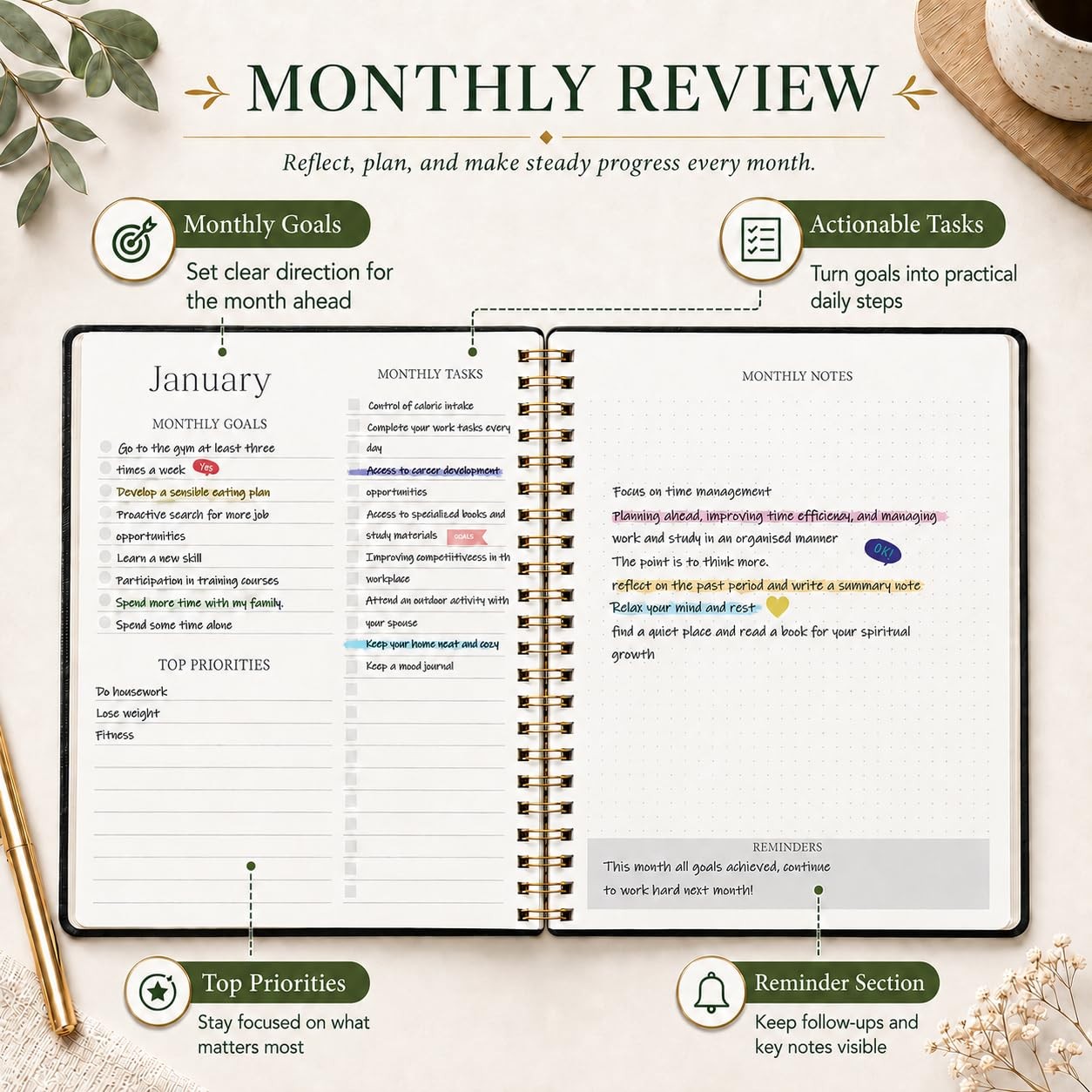 2026-2027 Monthly Planner – Jan.2026 – Dec. 2027, 2 Year Calendar 2026-2027 M…