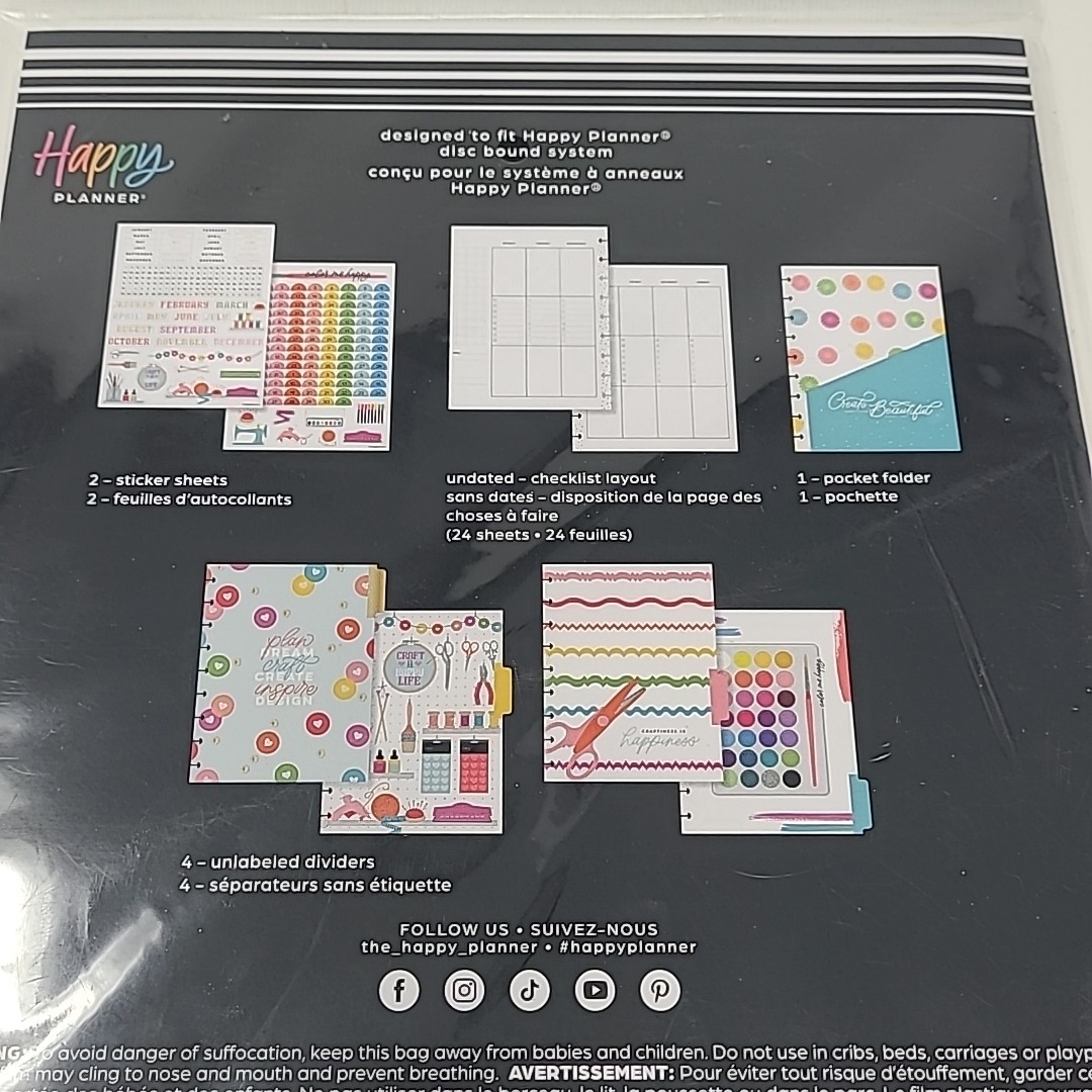 Happy Planner UNDATED Classic Calendar Extension 346 Pcs Plan Dream Craft