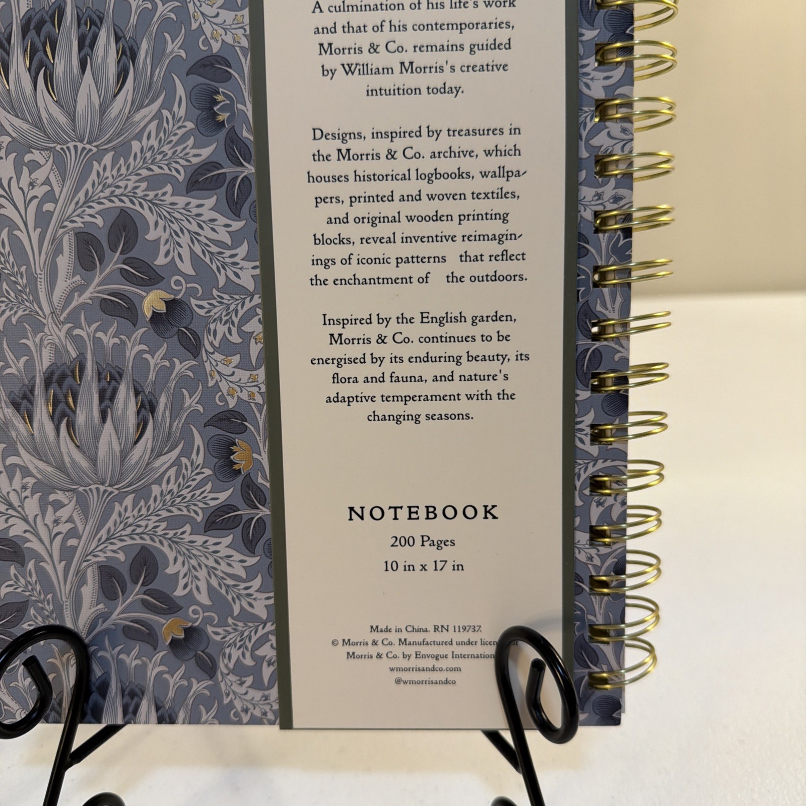 Morris & Co. Artichoke Spiral Notebook 10 X 7 “ 200 Lined Pages. New, Sealed.