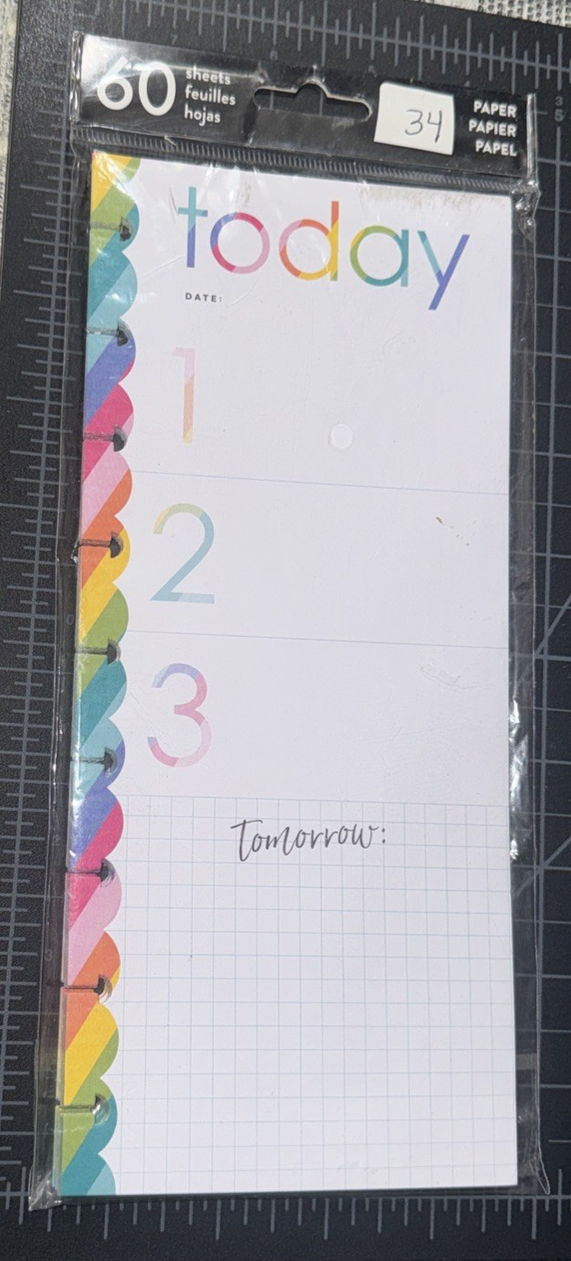 The Happy Planner ACCESSORIES Priority Notes Today Tomorrow 34 Of 60 Sheets