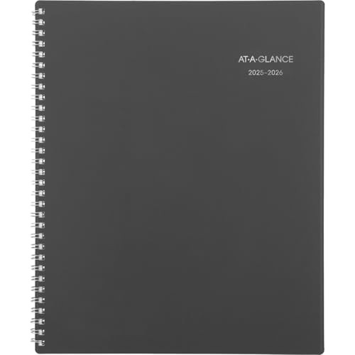 AT-A-GLANCE PLANNER 2025-2026 ACADEMIC MONTHLY 8-1/2″ X 11″ LARGE CHARCOAL