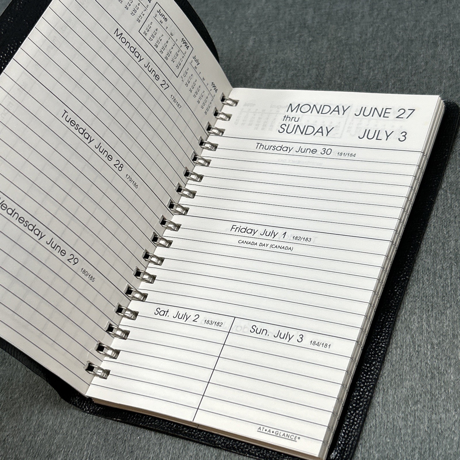 1990s At A Glance Academic Planner Black Keith Clark Spiral Bound Organizer READ