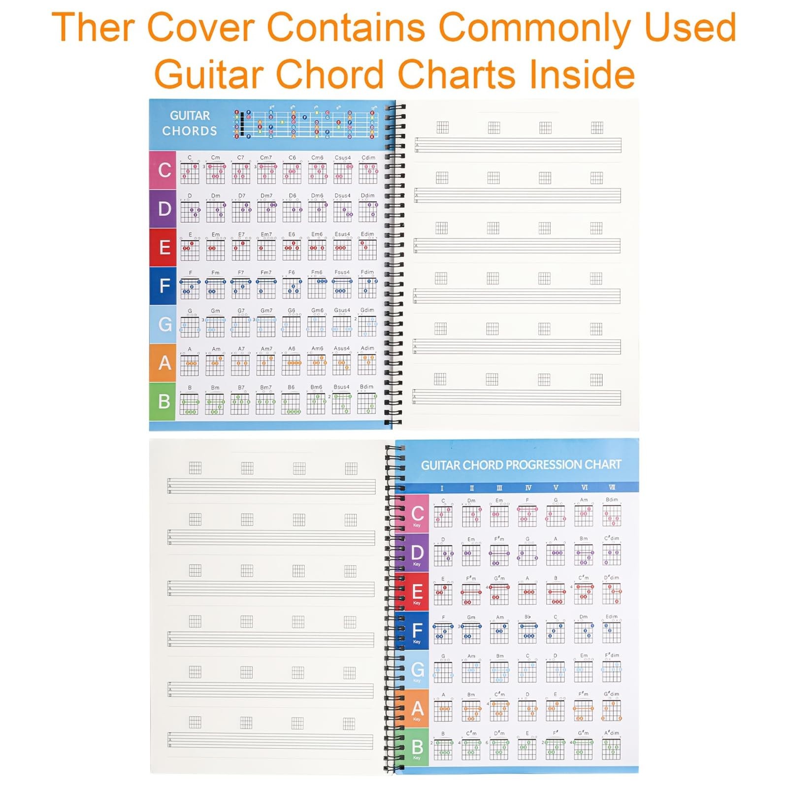 HETOETF Guitar Tablature Notebook, Blank Sheet Music Tab Notebook