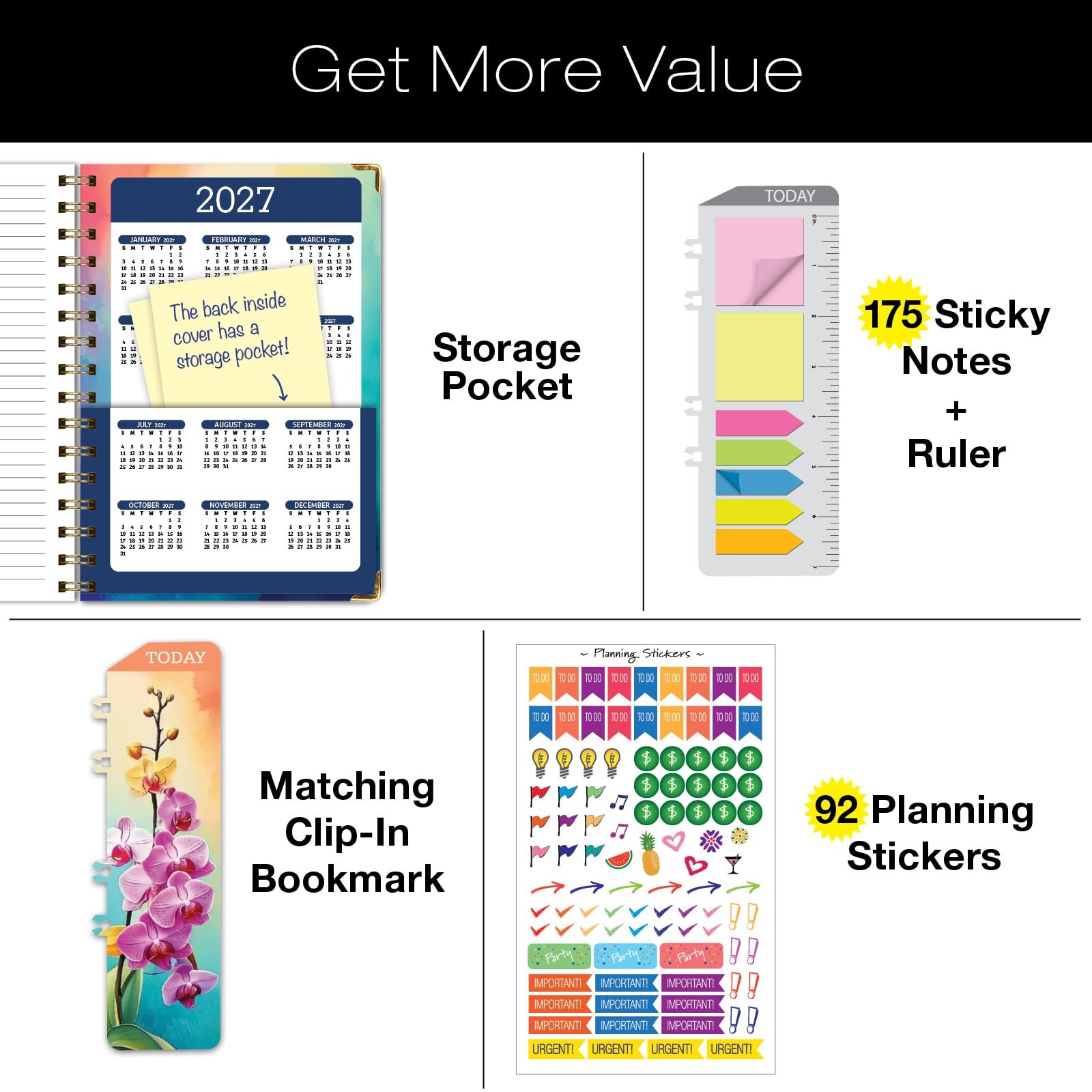 HARDCOVER 2026 Planner, 5.5″x8″: 14 Months (November 2025 – 5.5″ x 8″, Orchid