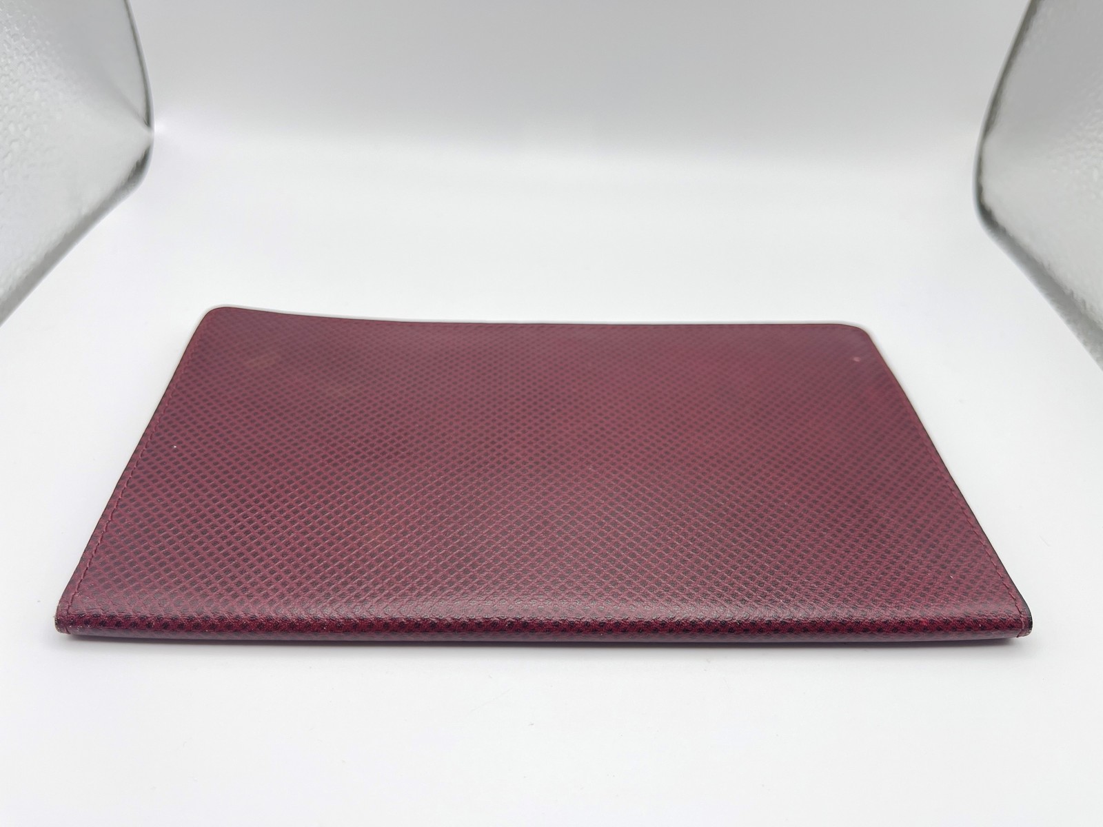 Vintage Bottega Veneta Leather Address Book Made in Italy Organizer Burgundy Red