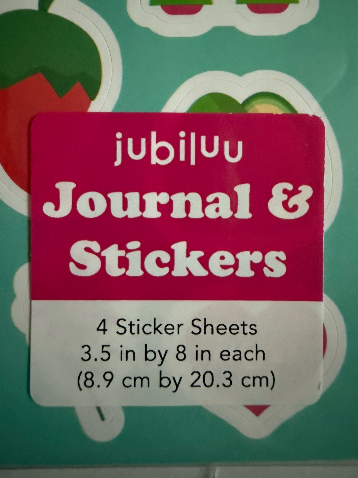 Tacos Illustrated Spiral Paper Journal with Stickers 5”x8” Cardboard New Green