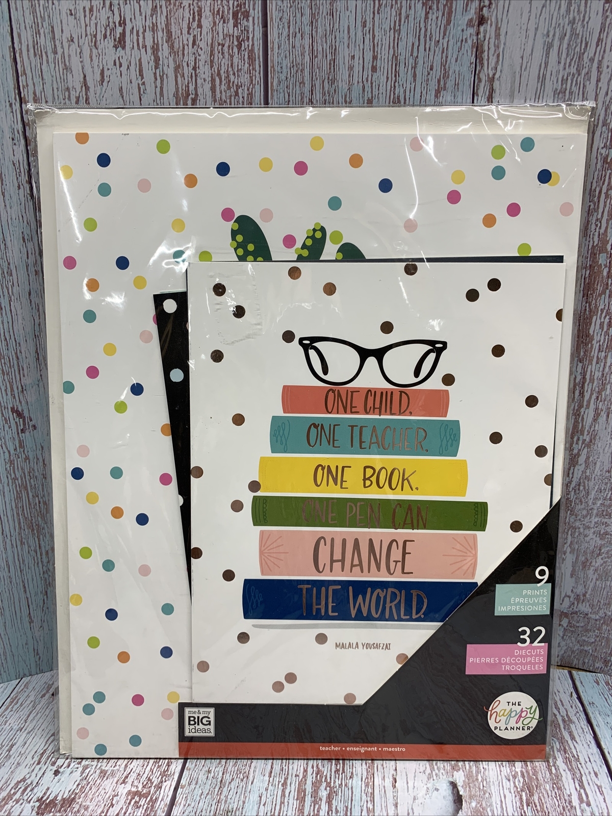 Happy Planner teacher prints & diecut 41 pcs IN THIS CLASS WE STICK TOGETHER