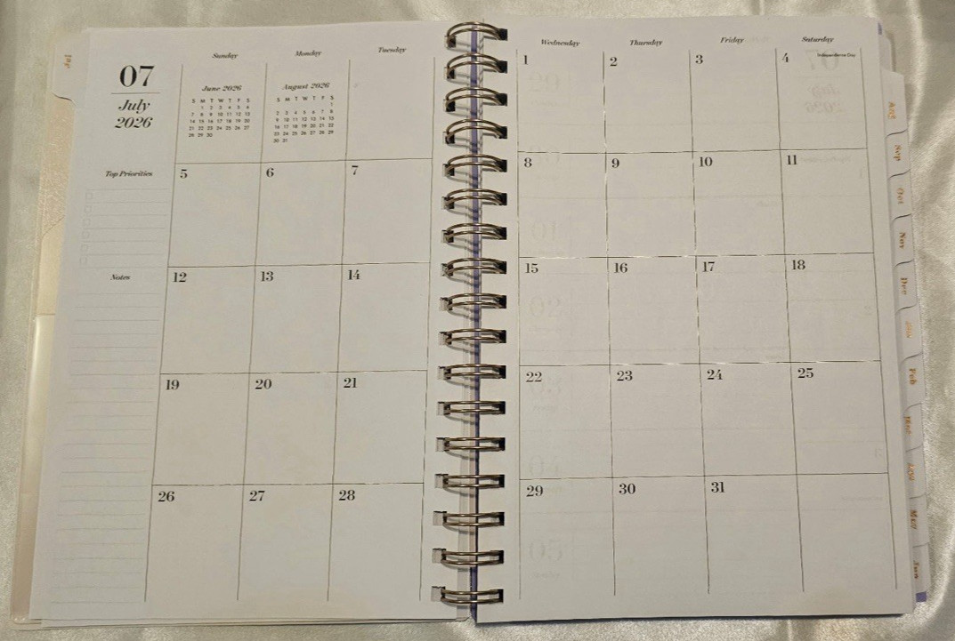 2026-2027 Blue Sky Sincerely Jules Purple Academic W&M Planner (5″ x 8″)