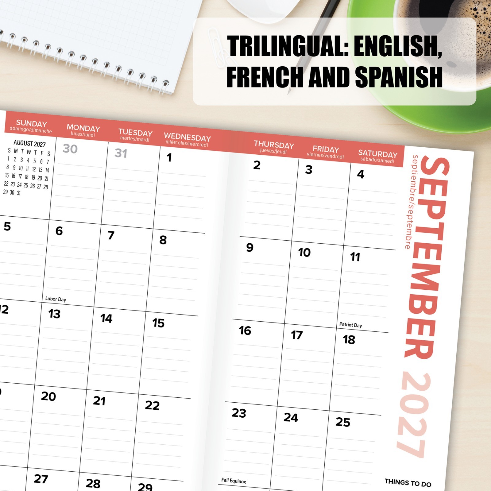 Graphite Grid 2-Year 2027-28 3.5″ x 6.5″ Monthly Pocket Planner
