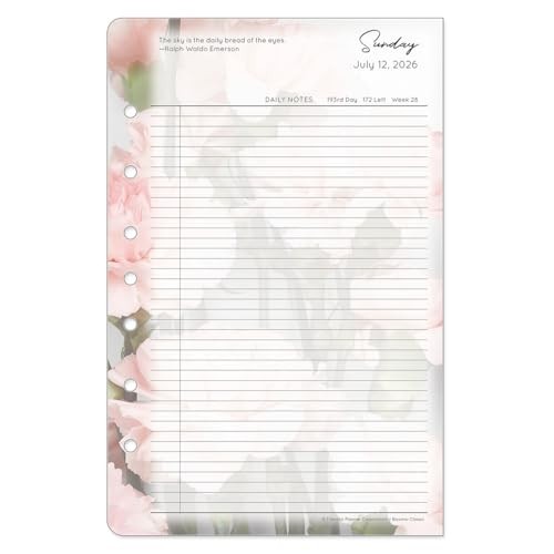 Ring-Bound Planner Refill – Two Pages Per Day, Classic Size, Jul 2026 – Jun 2027
