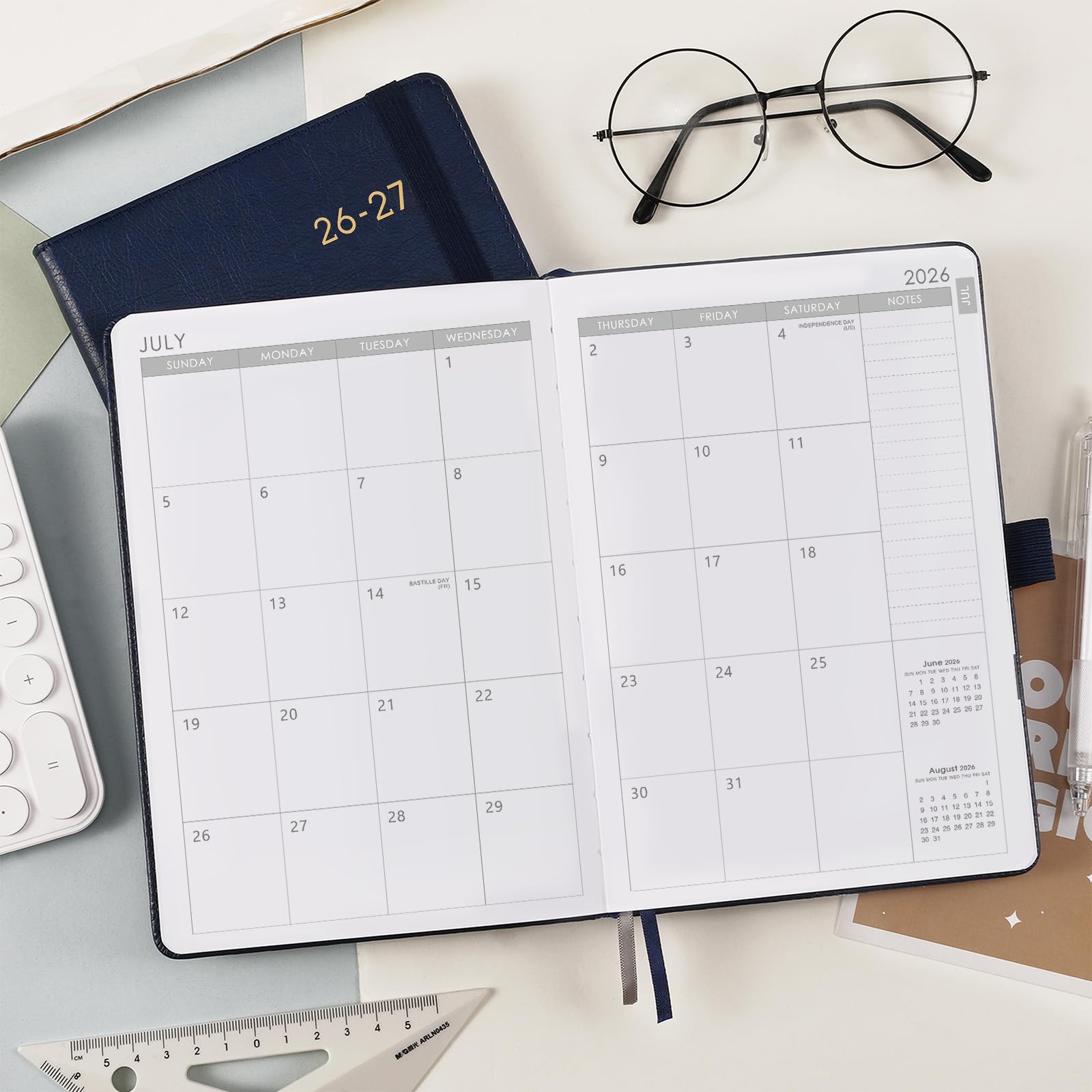 2026-2027 Planner – Academic Weekly Medium, Navy Blue