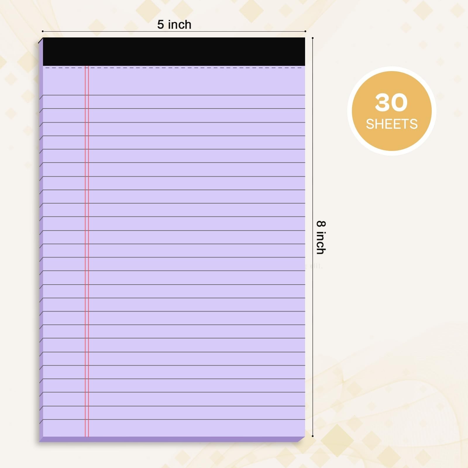 4 Pack Note Pads 5 x 8 Inch Purple Small Legal Pads 5 x 8 Colored Notepad 5 x…