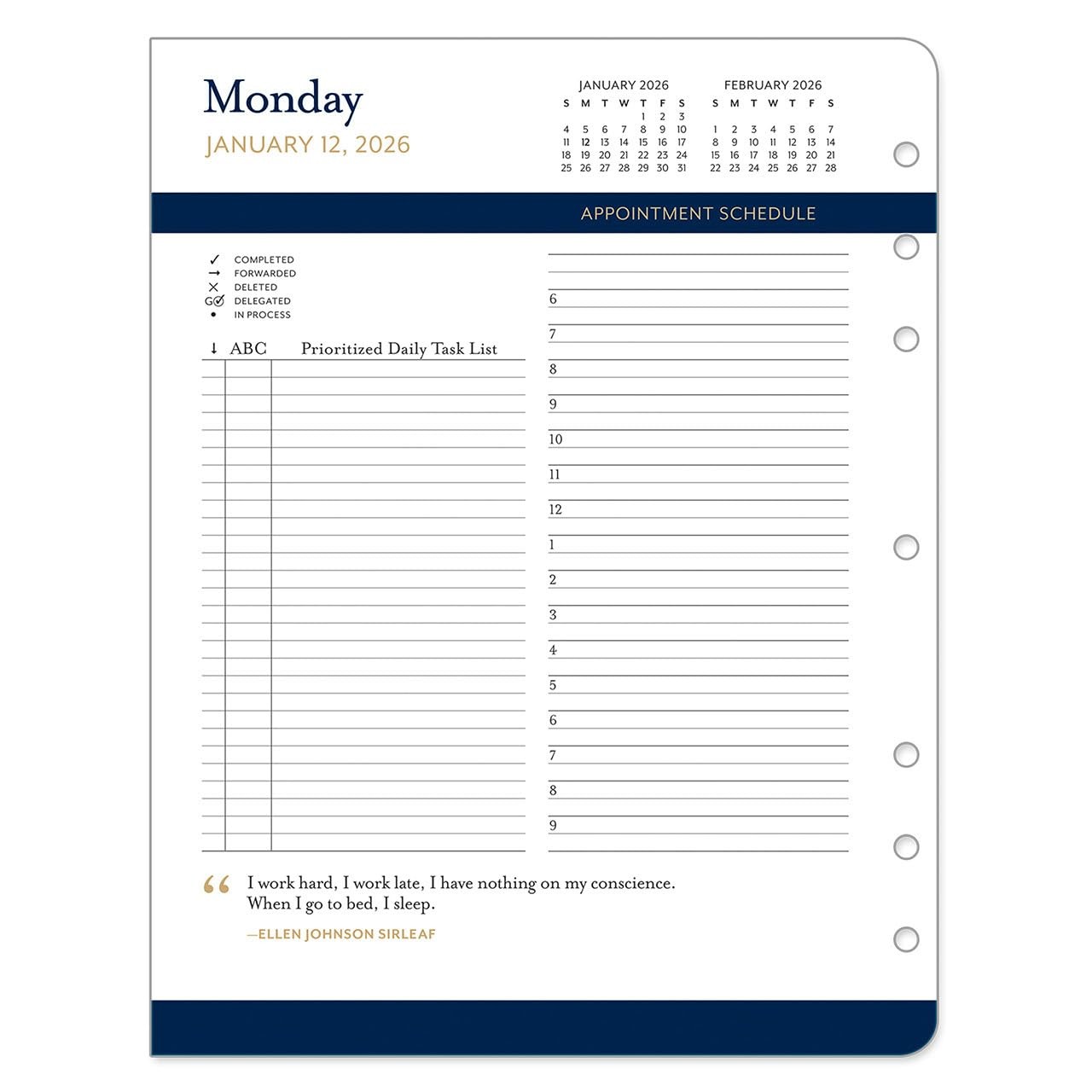 FranklinCovey – Leadership Planner Refill | Two Pages Per Day Ring-Bound (Mon…
