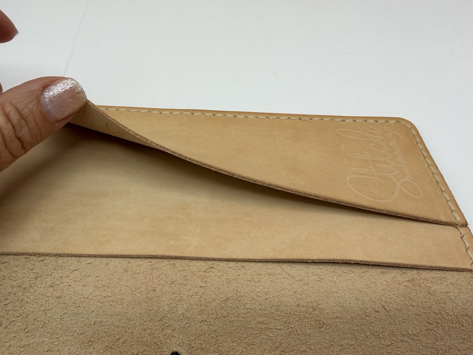 HandStitchedLeatherT B6 Slim Traveler’s Notebook Cover Natural Veg Tan Leather