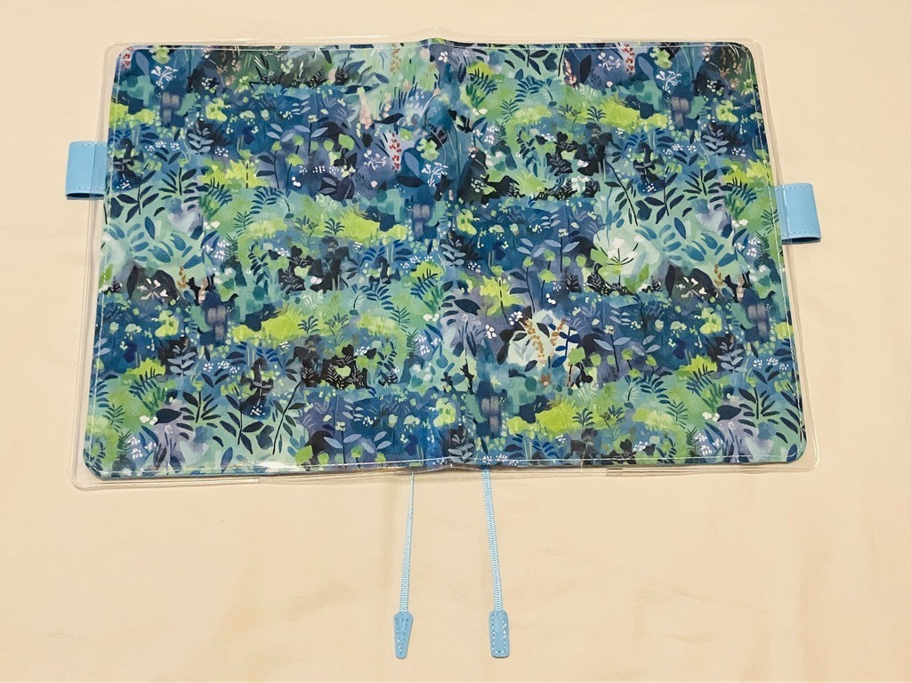 Fabric and PU Leather Cover + Clear Cover fits A5 Hobonichi Cousin or Stalogy365