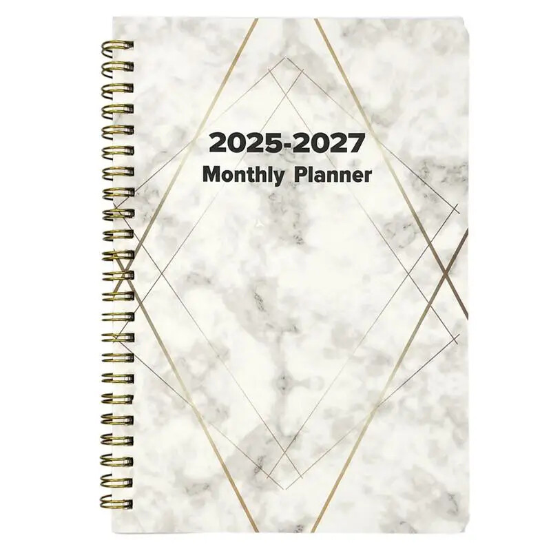 Yearly Planner 2025-2027 3 Year Monthly Planner Calendar Planner Daily Notebook