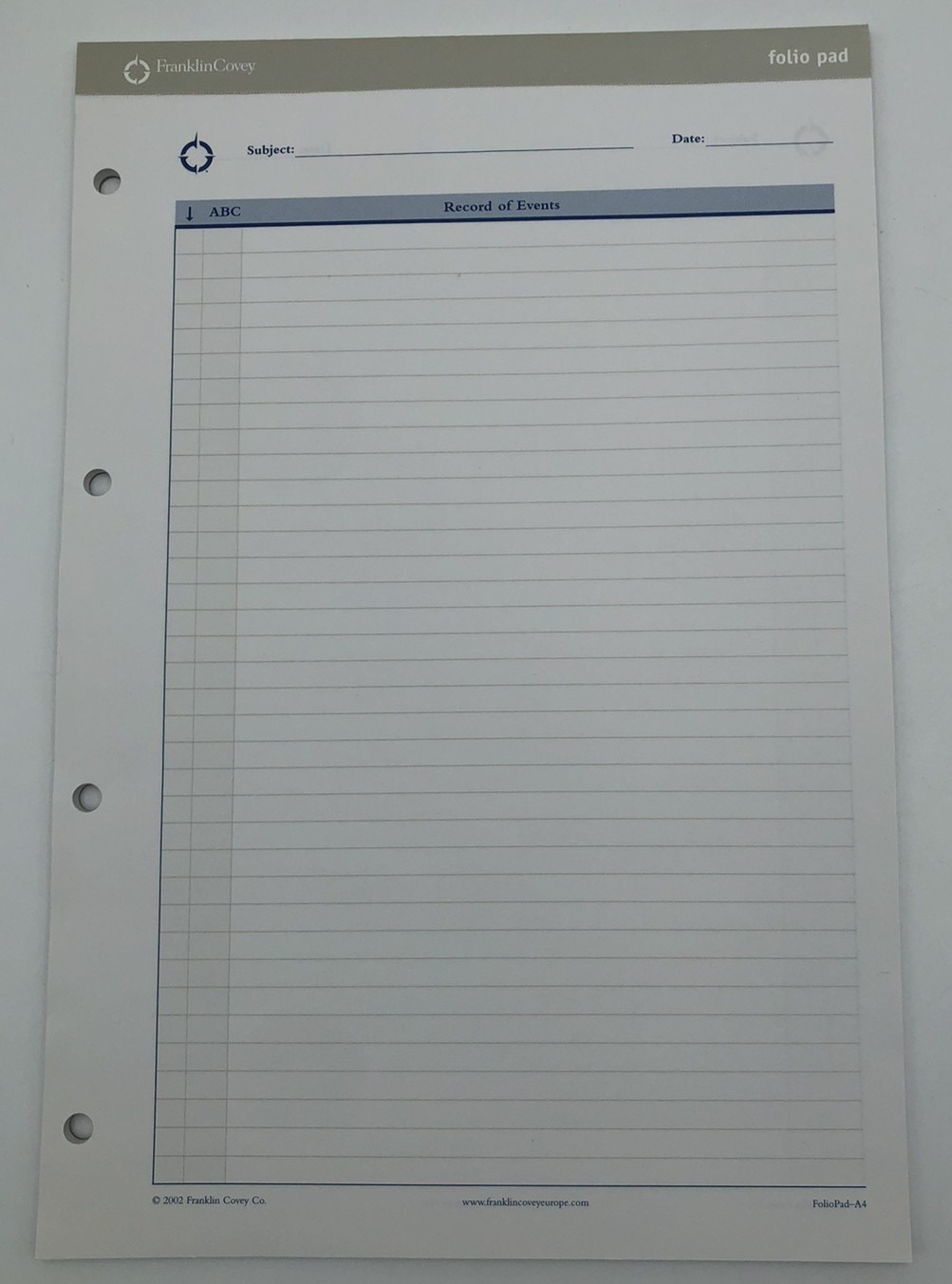 Franklin Covey 4-Ring Folio Pad-A4