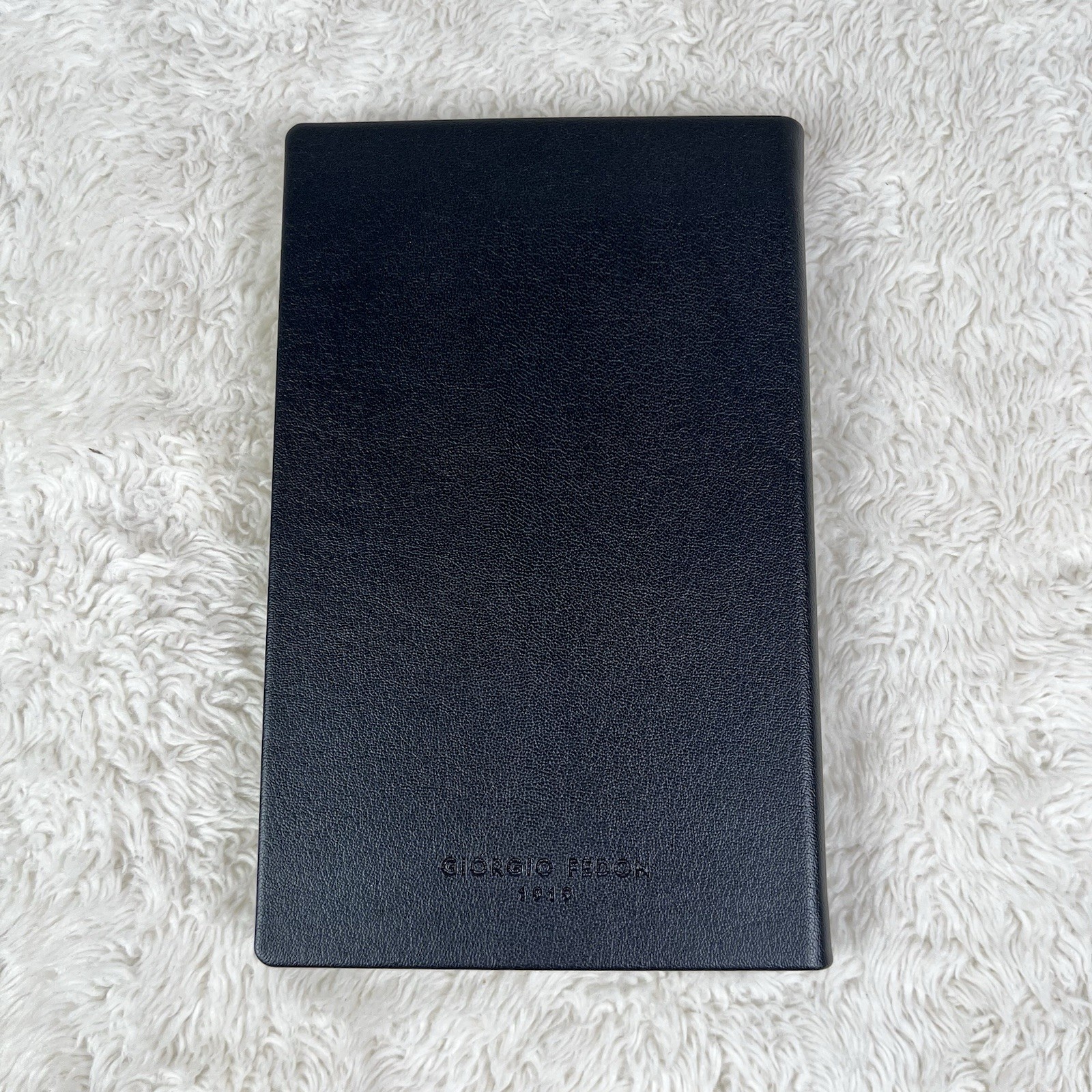Giorgio Fedon Leather Address Book Agenda Black 3” x 5” Dust Cover Made in Italy