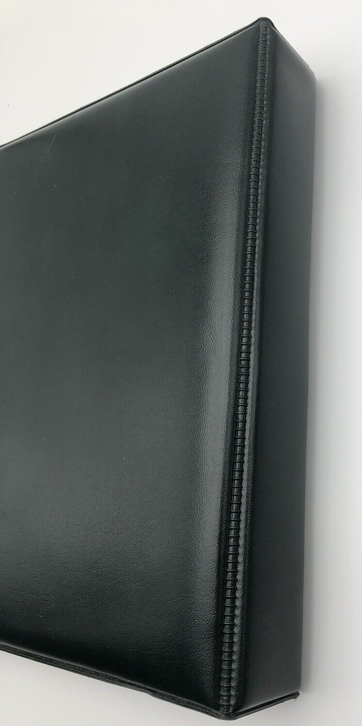 Franklin Type Classic Open Binder 3-Ring Green Faux Leather Made in the USA
