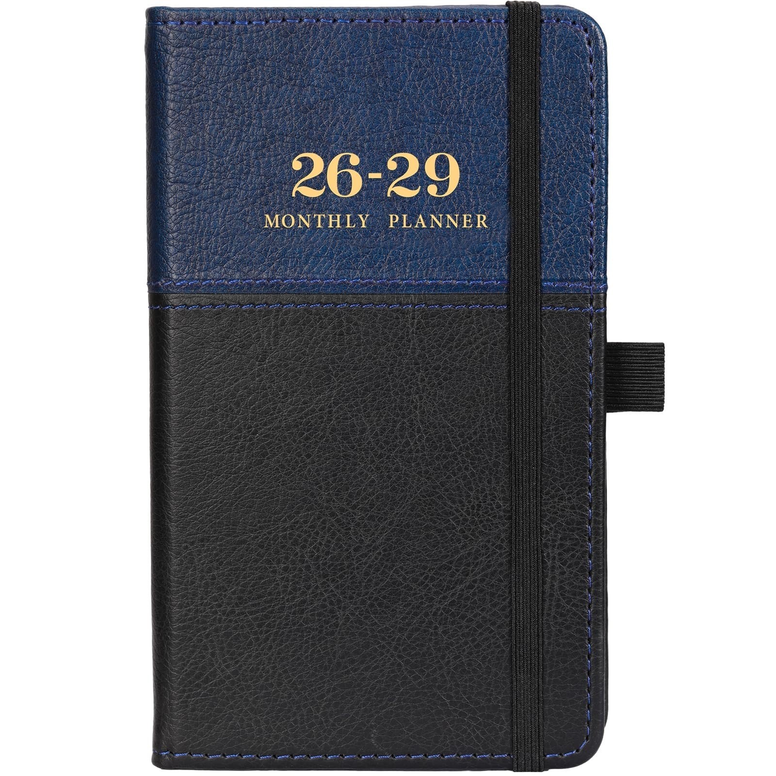 2026-2029 Pocket Planner – Monthly Calendar with Elastic Closure