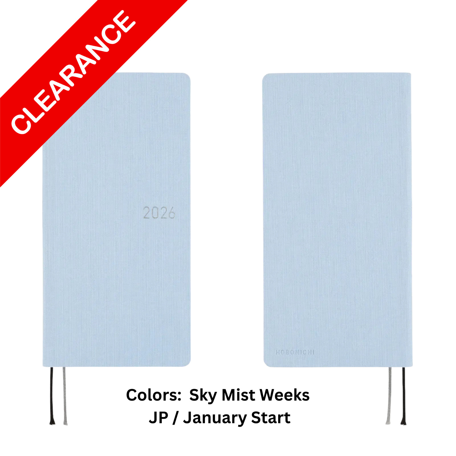 Hobonichi Weeks 2026 January Start Colors: Sky Mist Weeks Hardcover Book JPN
