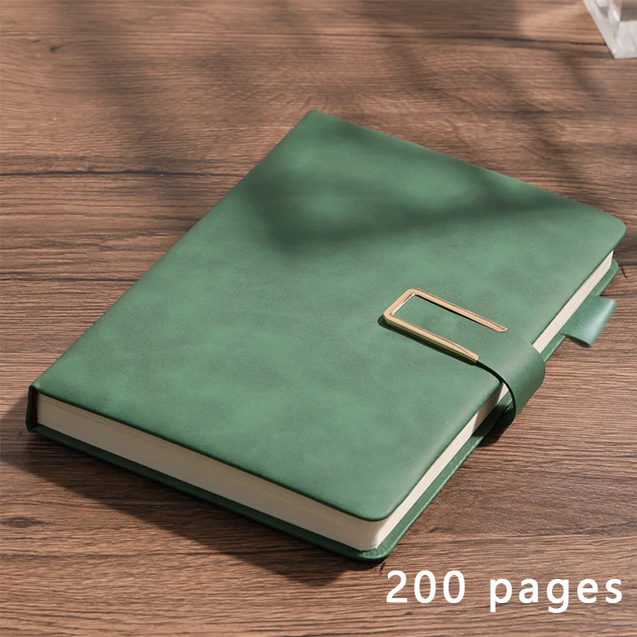 A5 Vintage Leather Notebook Soft Cover Journal 200 Pages Business College