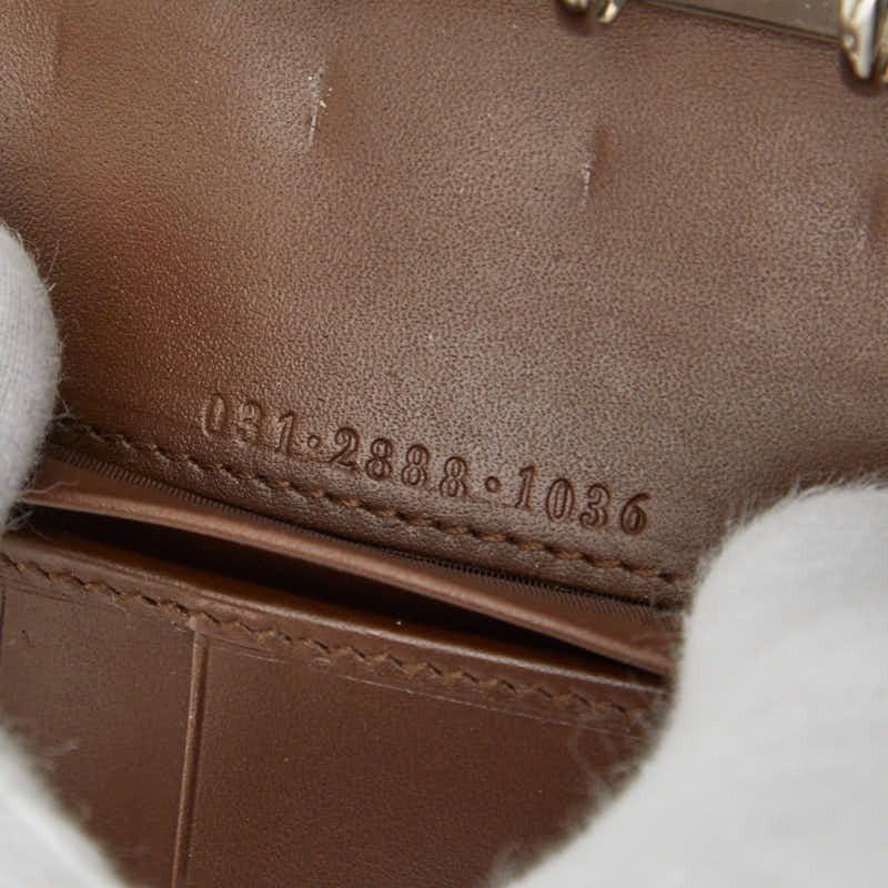 GUCCI notebook cover GG canvas Beige/Brown Leather 14x11cm w/Box F/S