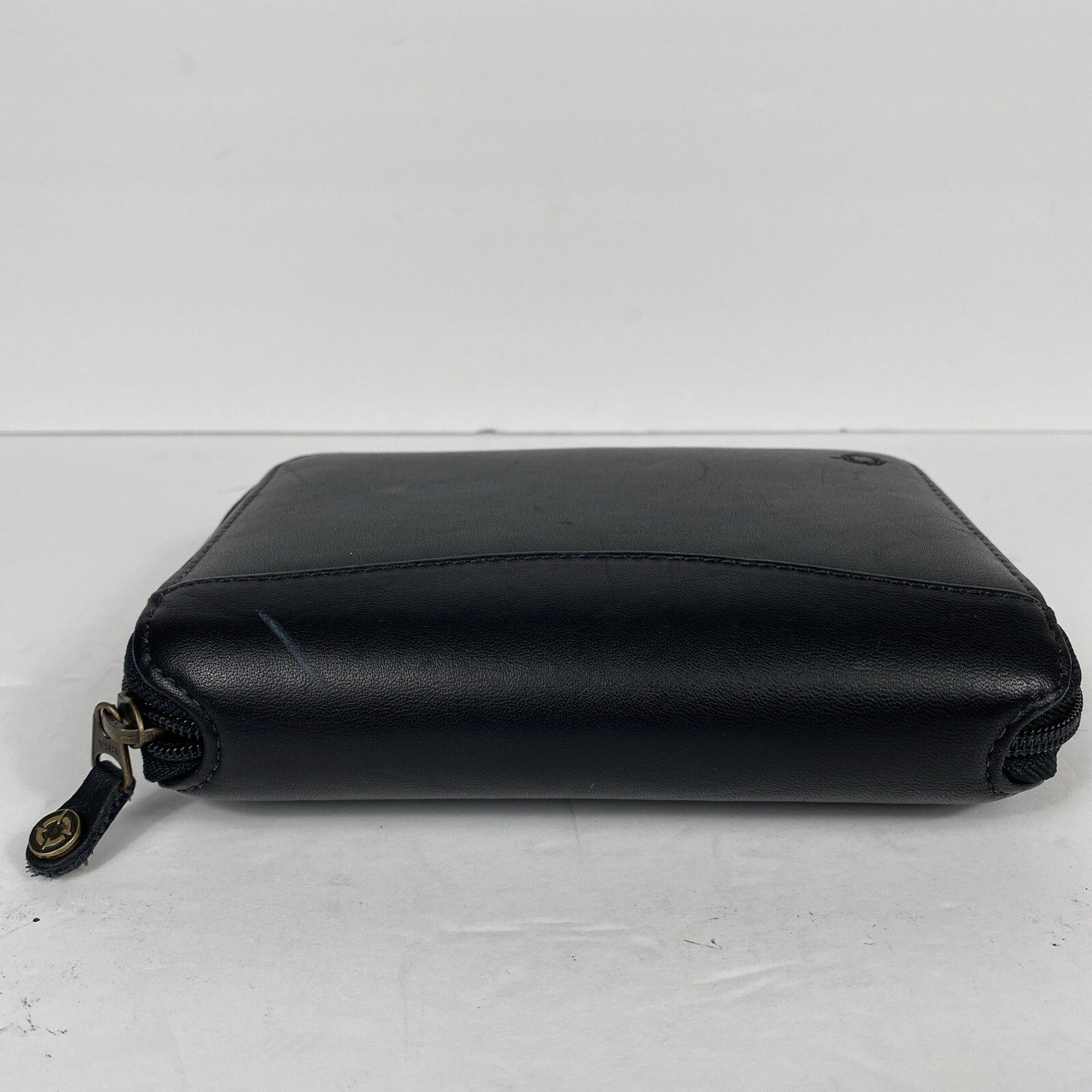 Vintage 1996 Franklin Covey 6-Ring Zip Around Black Space Maker Leather Binder