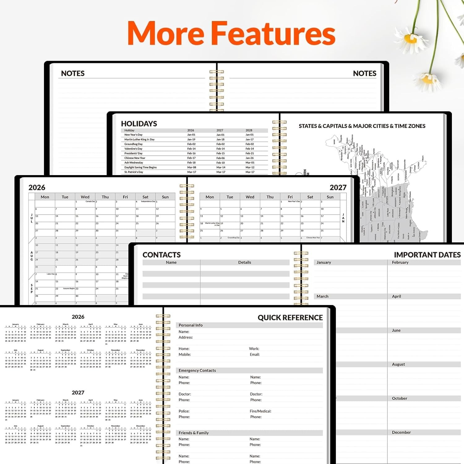 Student Teacher Planner – 8.5″x11″, July 2026 to June 2027