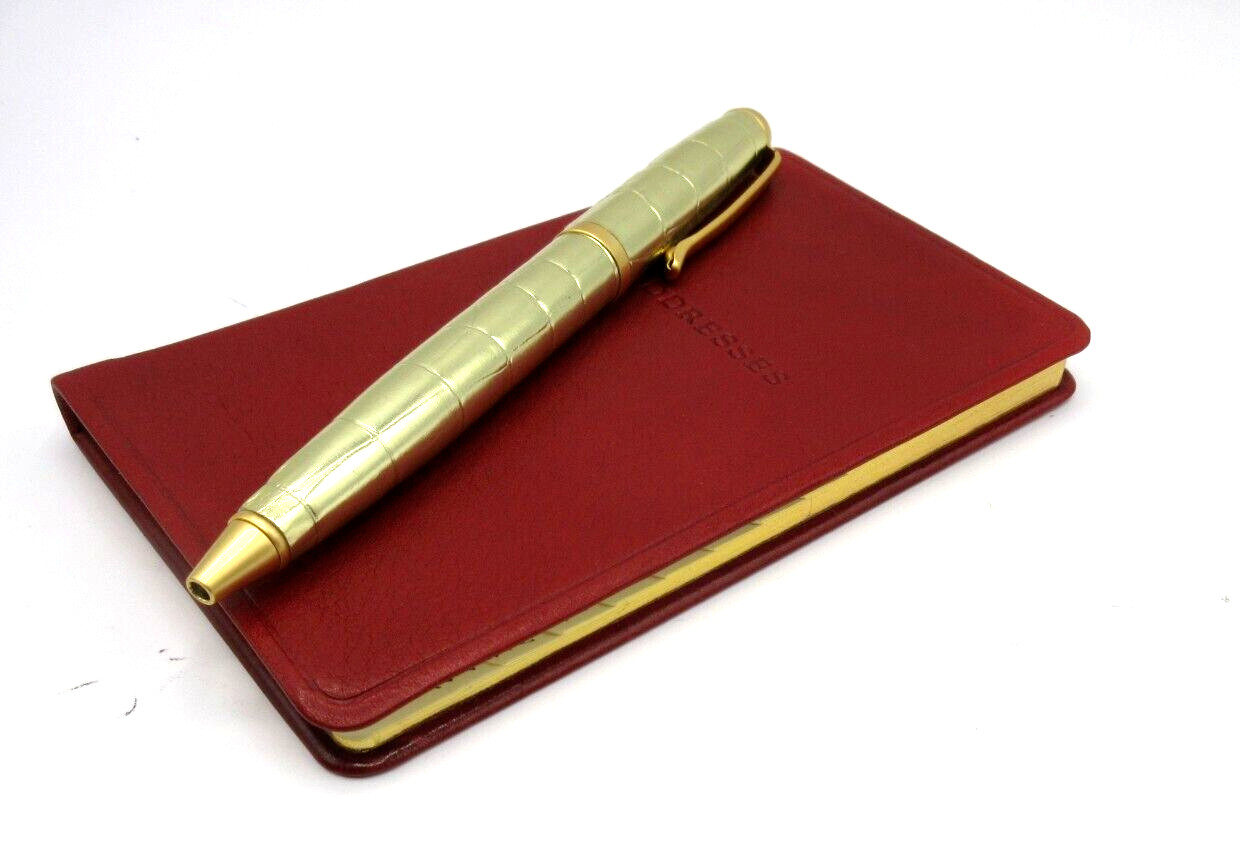 Address Book Pocket Size Leather 3×5″ Soft Cover Graphic Image List$40 Red Clay