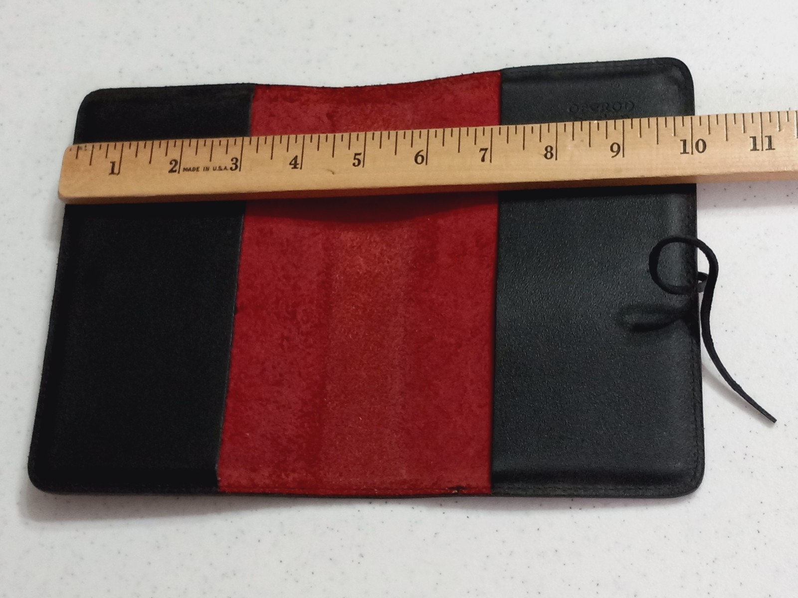Oberon Design Burgundy Leather Journal Cover Embossed RED Dragon Design