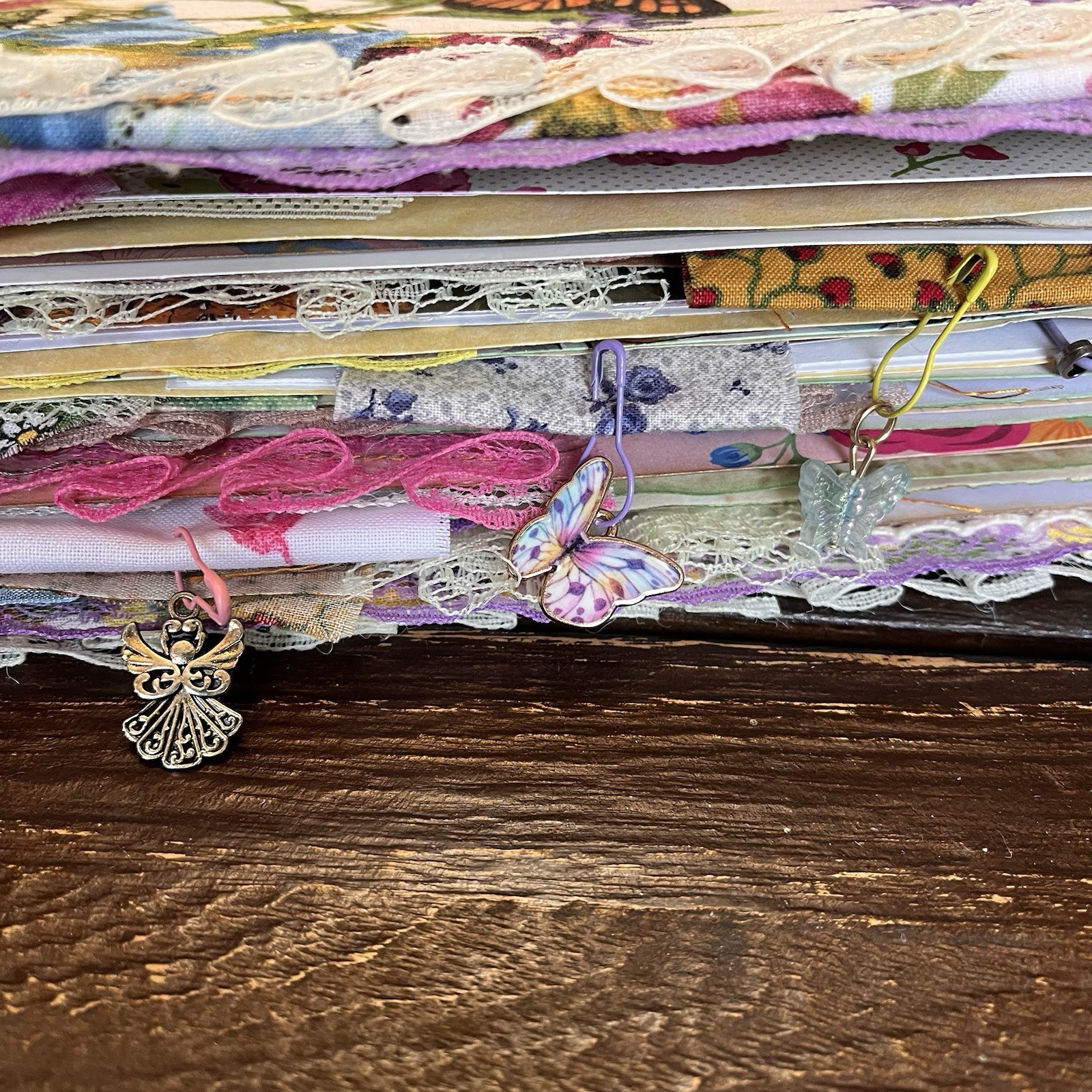 Butterfly Junk Journal Faith Floral Nature Flowers Softcover Decorated 3 Sig