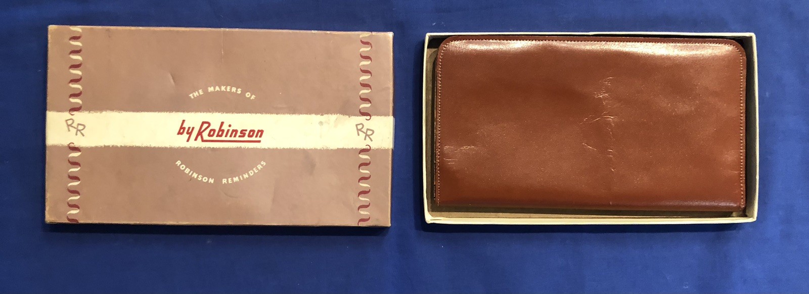Vintage Robinson Reminders Notebook/Wallet W/ Pencil & Original Box