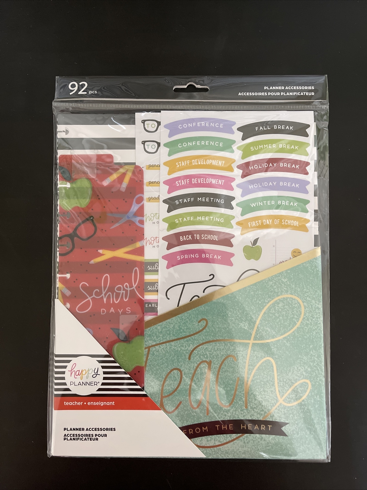 Happy Planner Teacher Edition Planner Accessories 92 Pc Teacher Gift Set