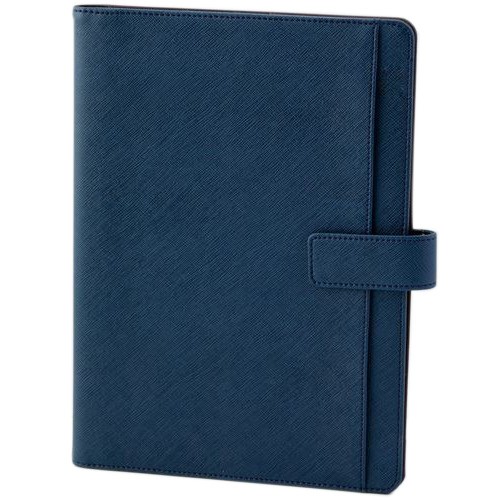 Raymay Fujii B5 Belted Multi Cover Notebook CN255 Navy PU Leather