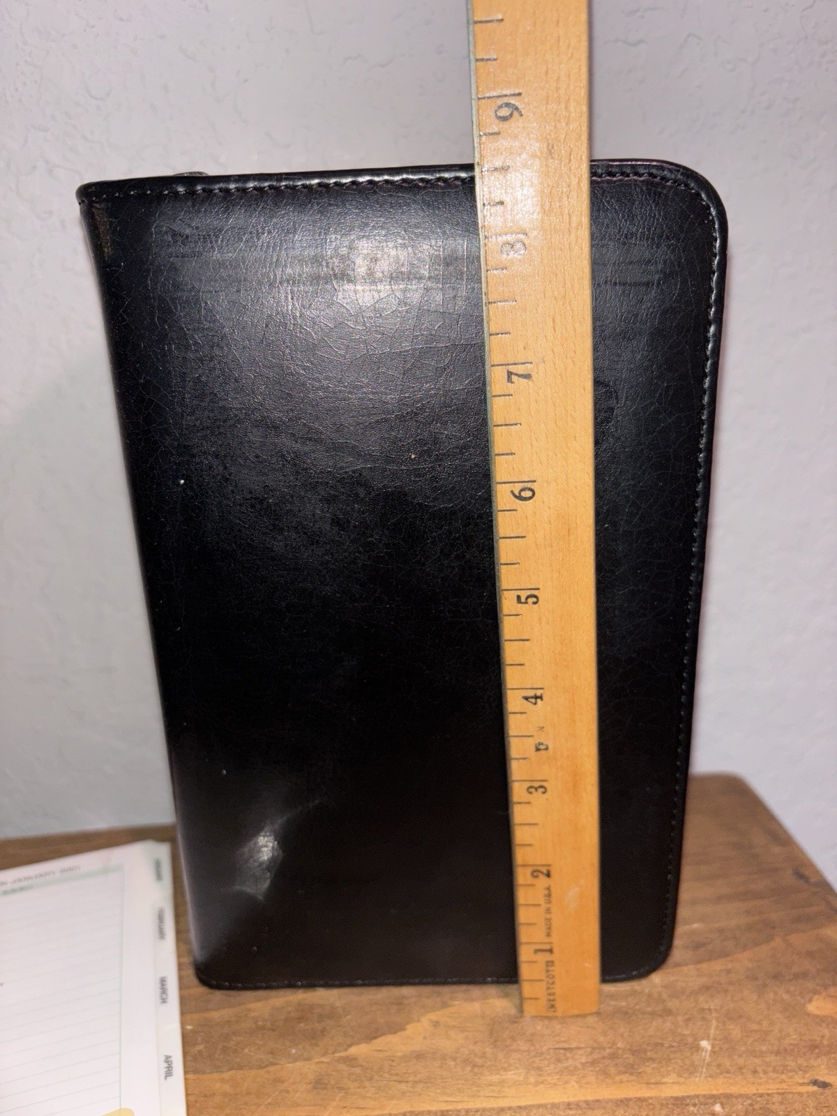 Deluxe Edition Day Timer Personal Organizer Portable Size Black Vintage New