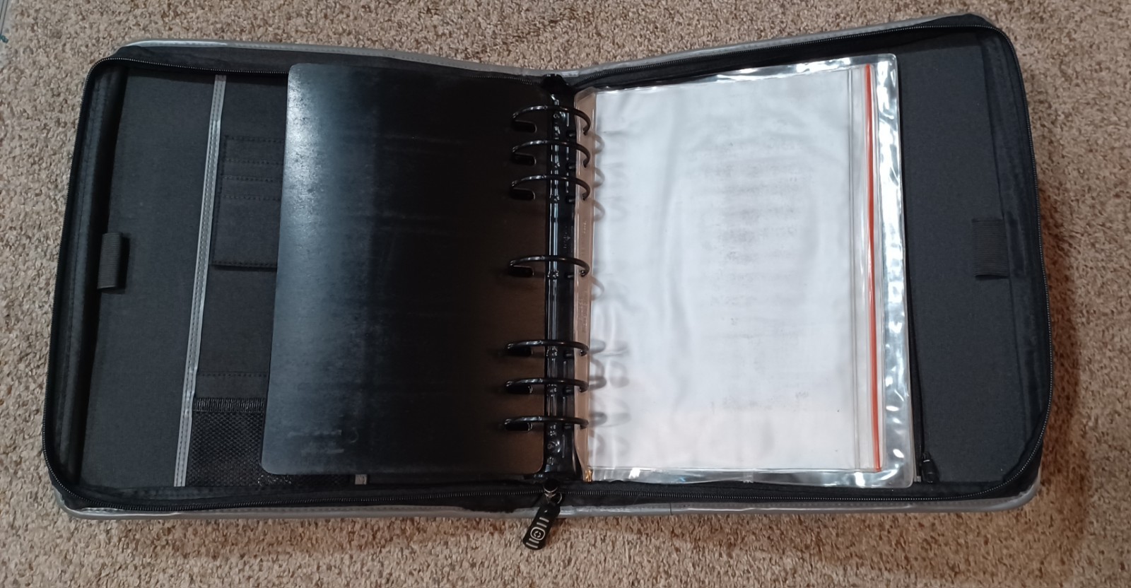 Franklin Covey 7 Ring Binder Planner Pad Holder Cover With Supply Pouch