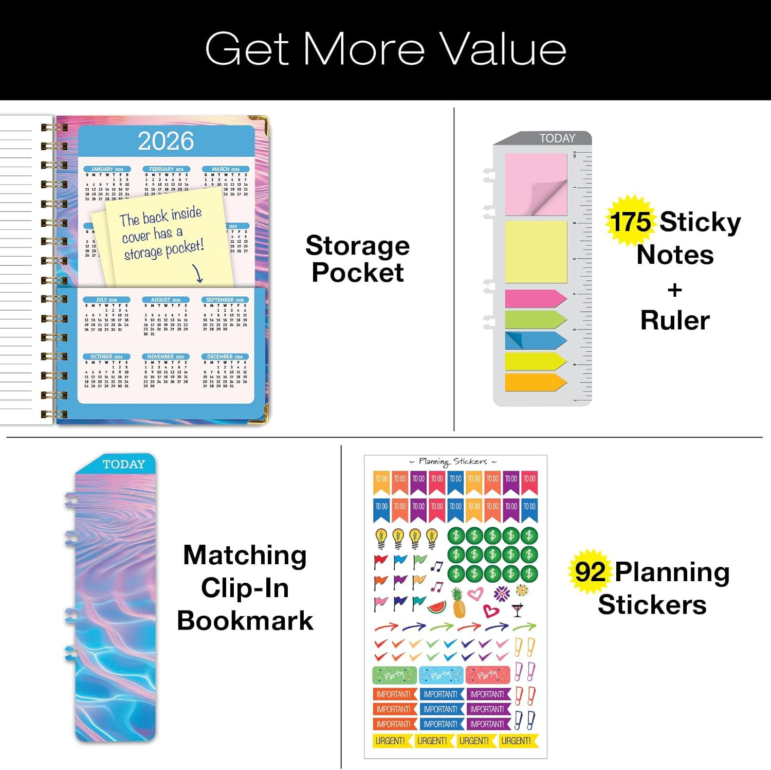 HARDCOVER 2025 Planner, 5.5″X8″: 14 Months (November 2024 – December 2025), Dail