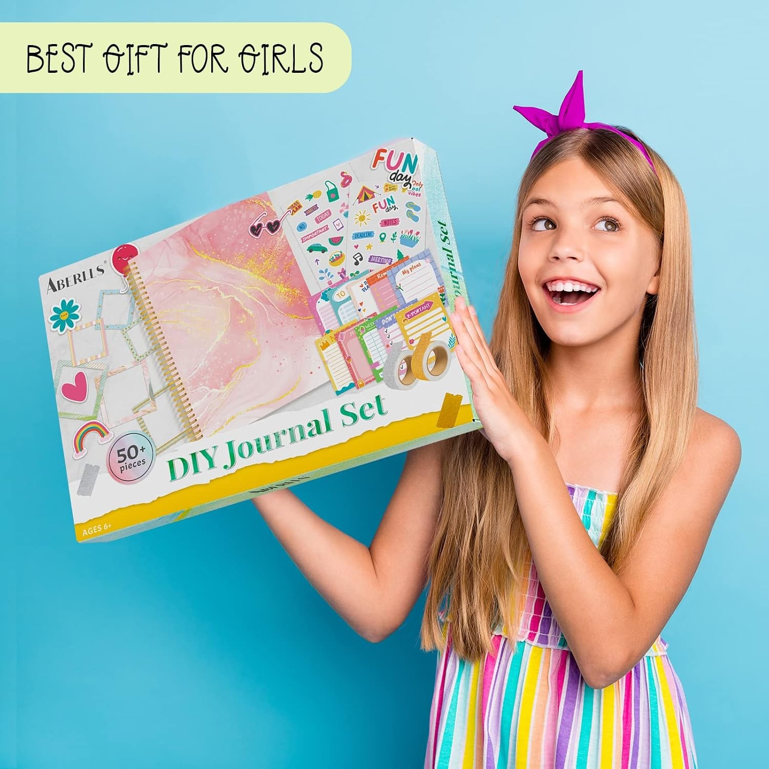 DIY Journal Kit for Girls 8-13, Personalized Diary & Planner