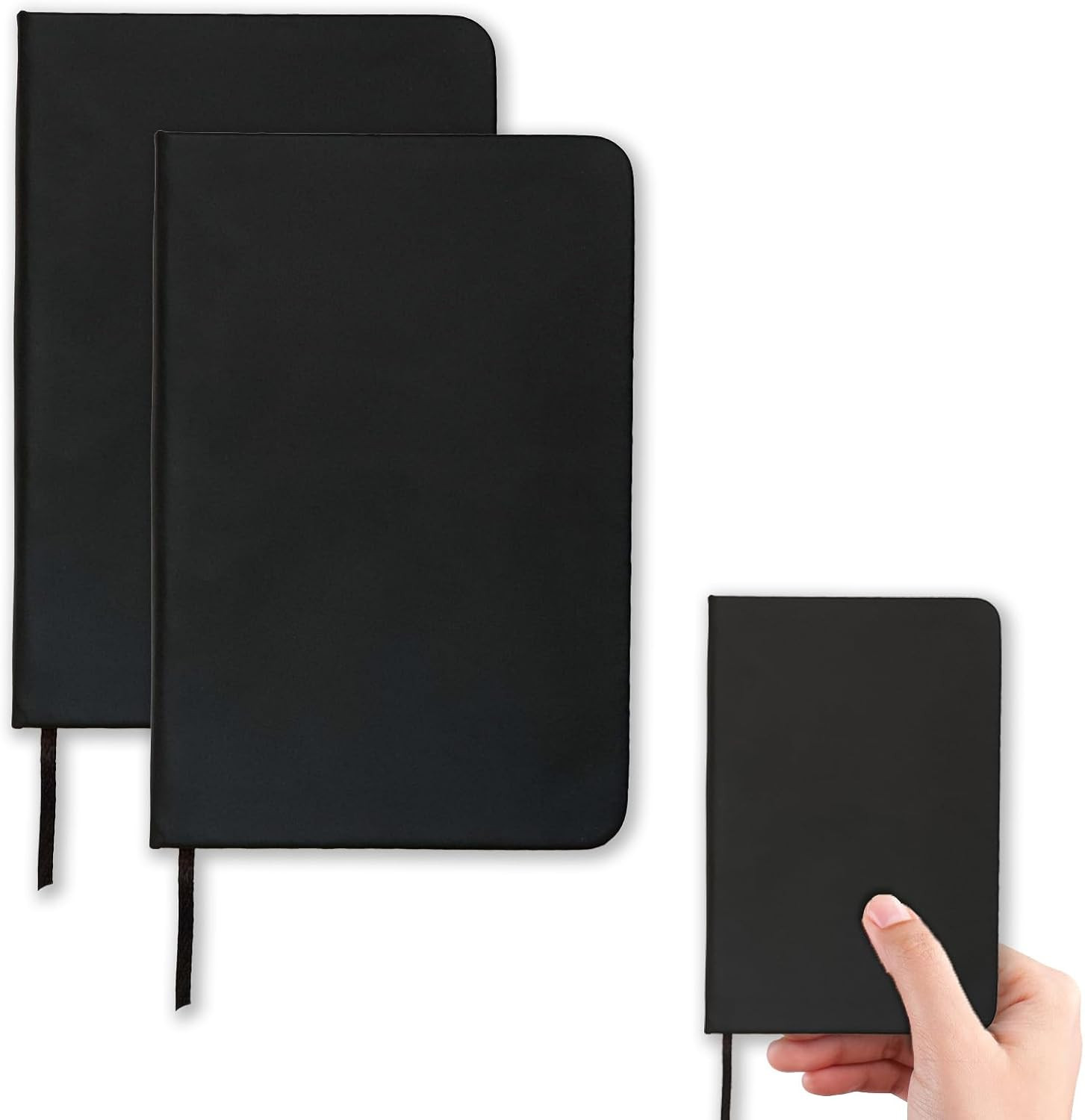 2 Pack Notebook Journal, 160 Pages Pocket Notepad with Waterproof Cover, Mini Me