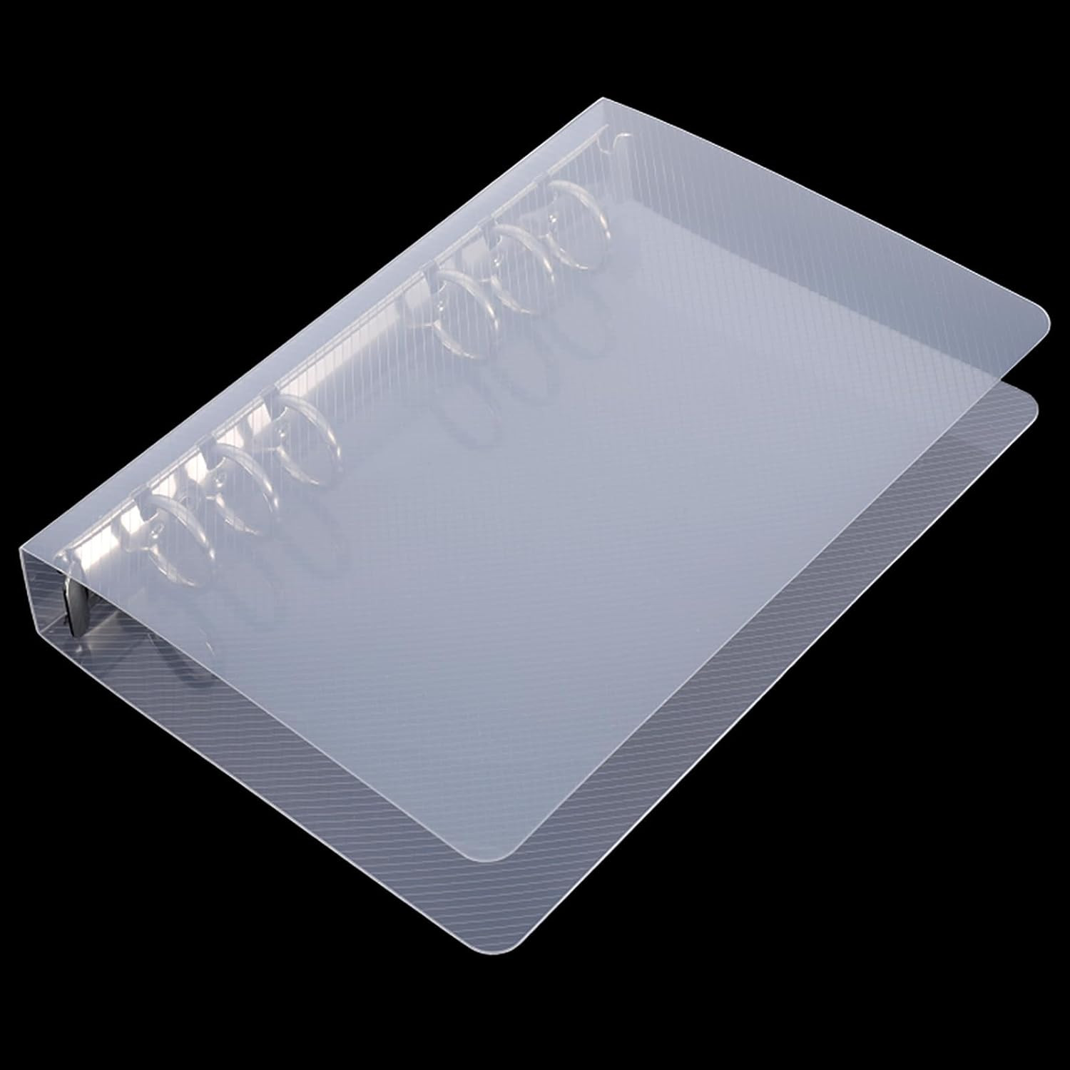 A6 Binder, Clear Acrylic 6 Ring Binder A6 Notebook Cover Planner Binders 6-Ring