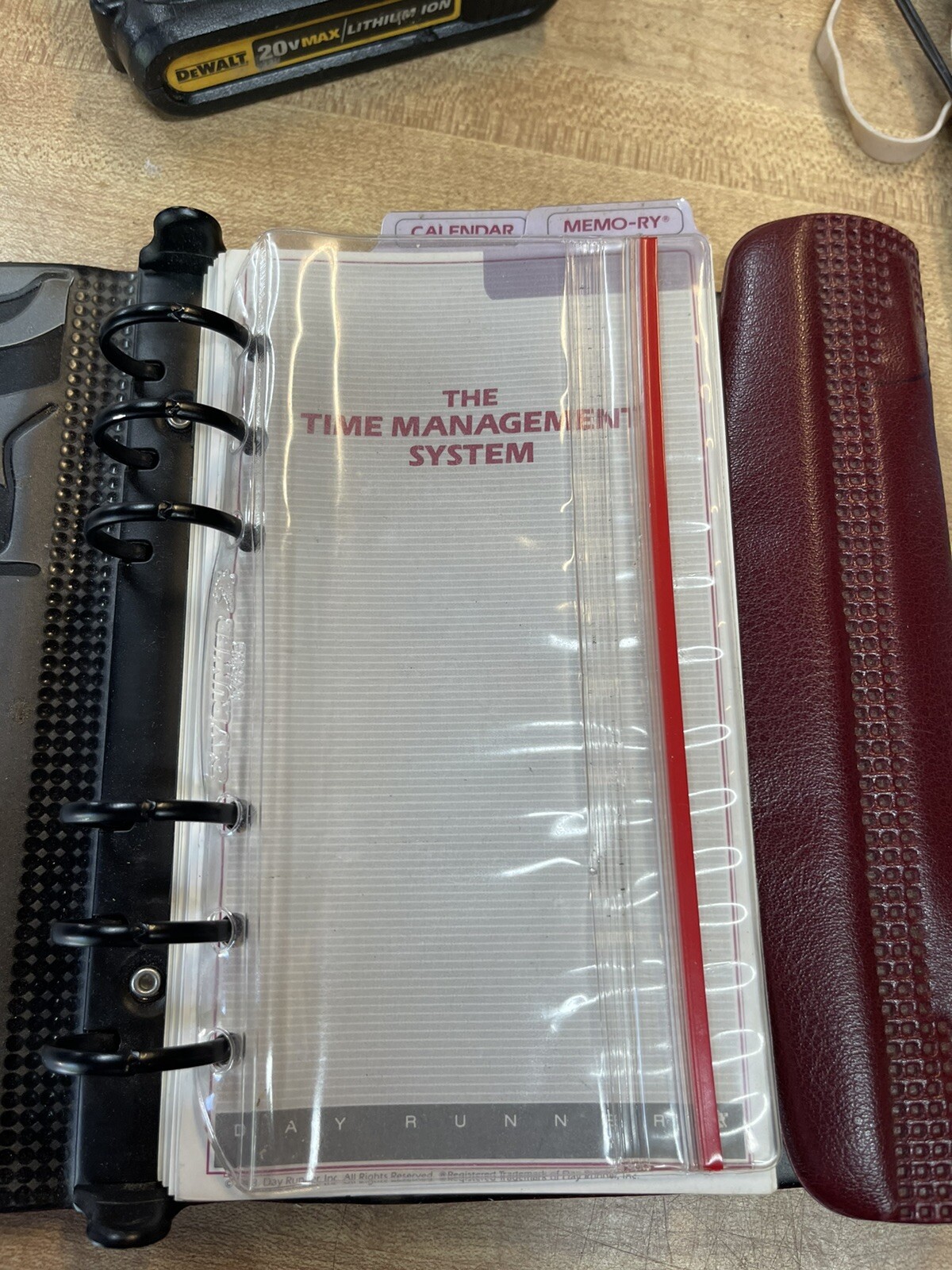Day Runner Running Mate Edition Binder Planner Red 5×7 Vintage 1992